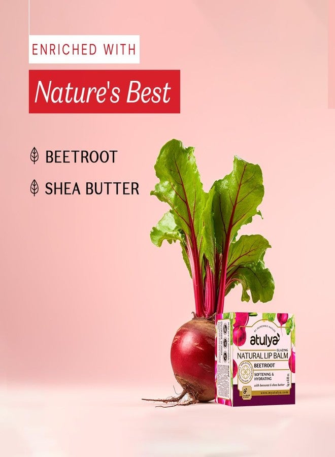 Atulya Natural Beetroot Lip Balm for Dry & Chapped Lips | Hydrating for Soft Lips | All Skin Types | 5g - Image 4